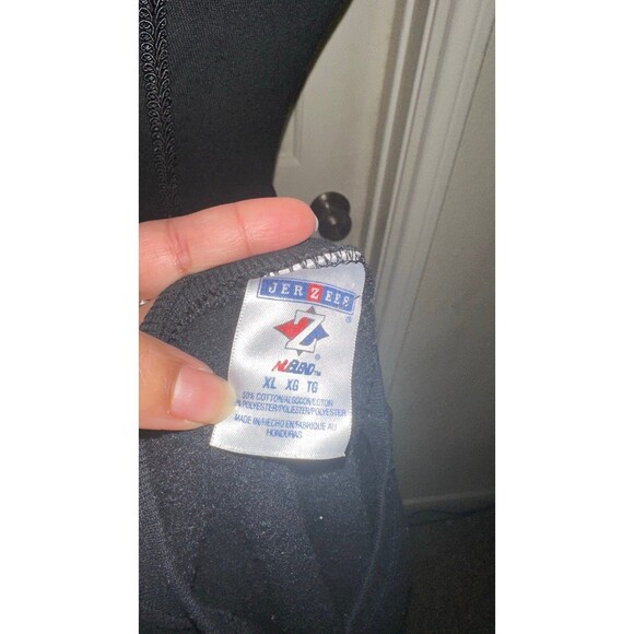 VINTAGE Jerzees Just Fish Crewneck Sweater Adult XL Black Graphic Fishing - Picture 9 of 9